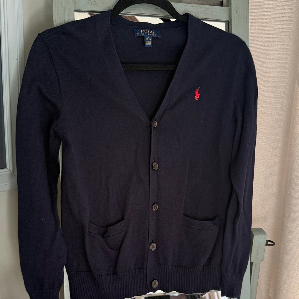 Polo by Ralph Lauren Boys Navy Blue Cardigan
